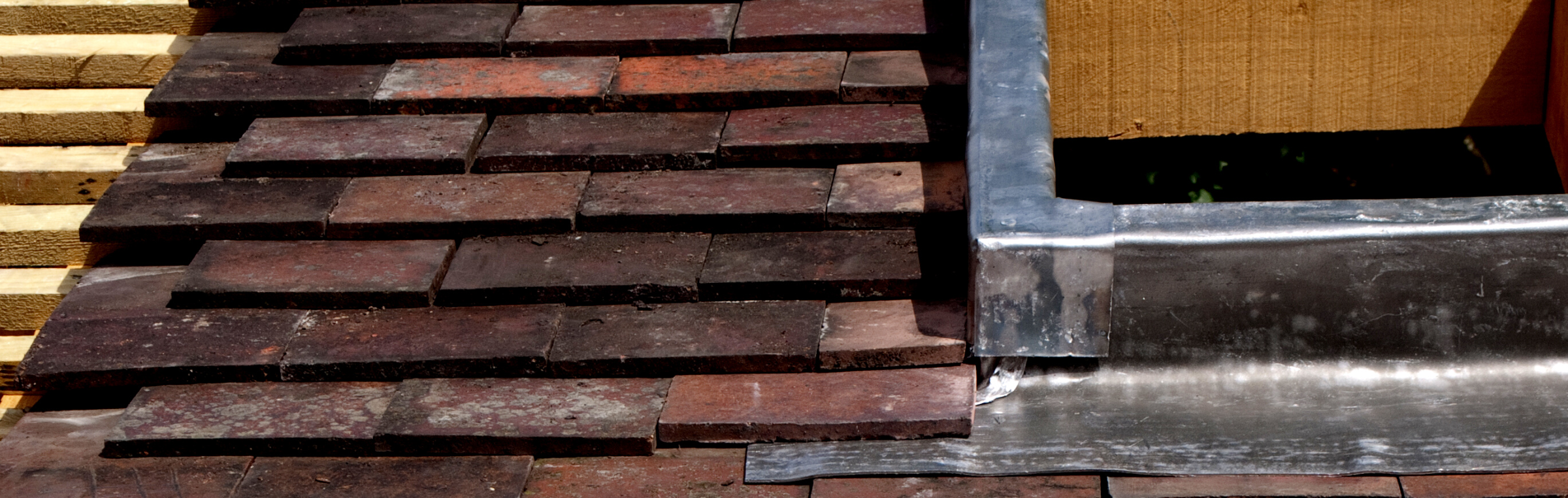 tiles and lead roof