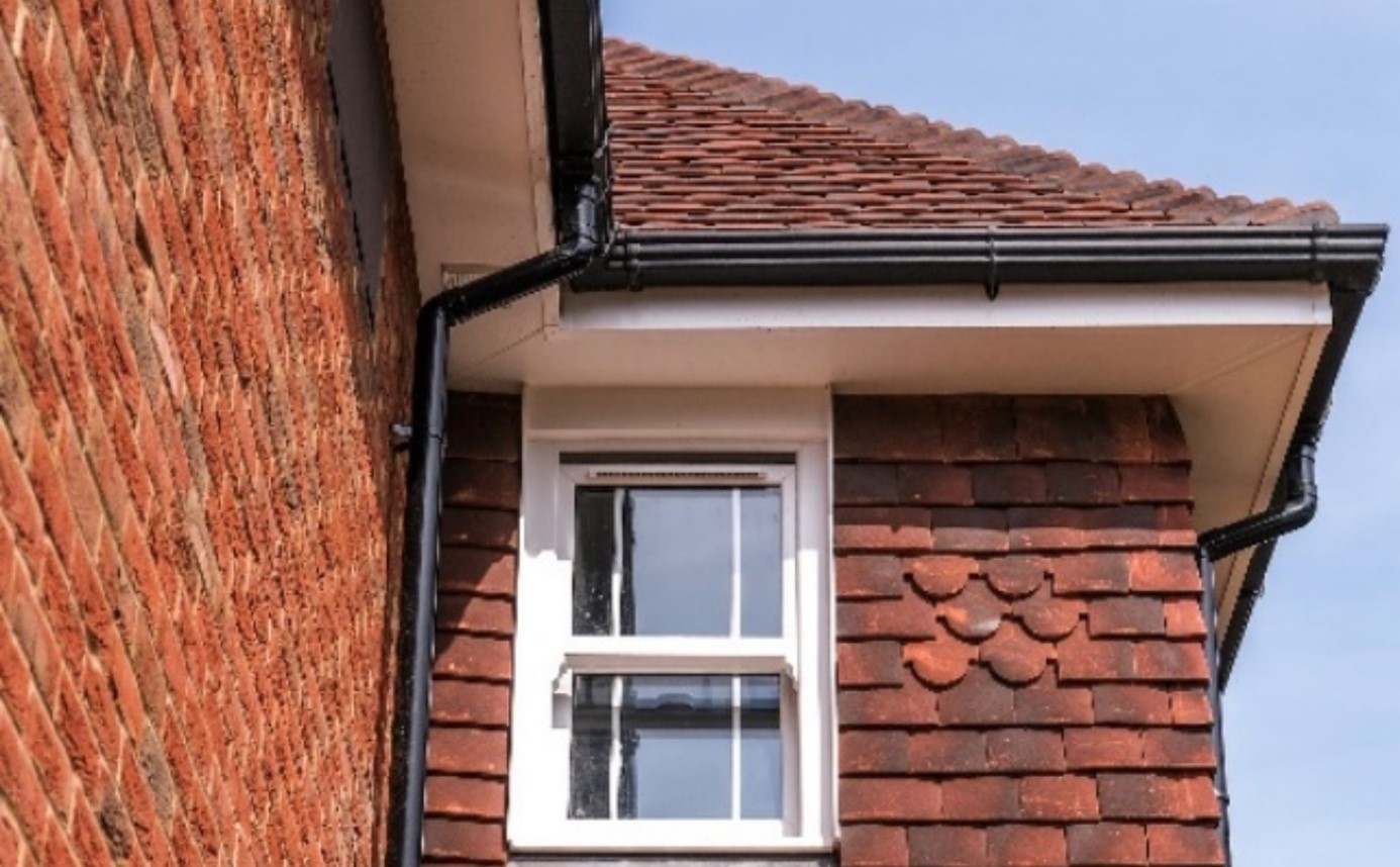 Ogee guttering and box sash installation