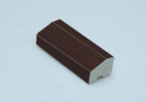 20 x 15mm x 5m Chamfered Block Trim Rosewood Grained