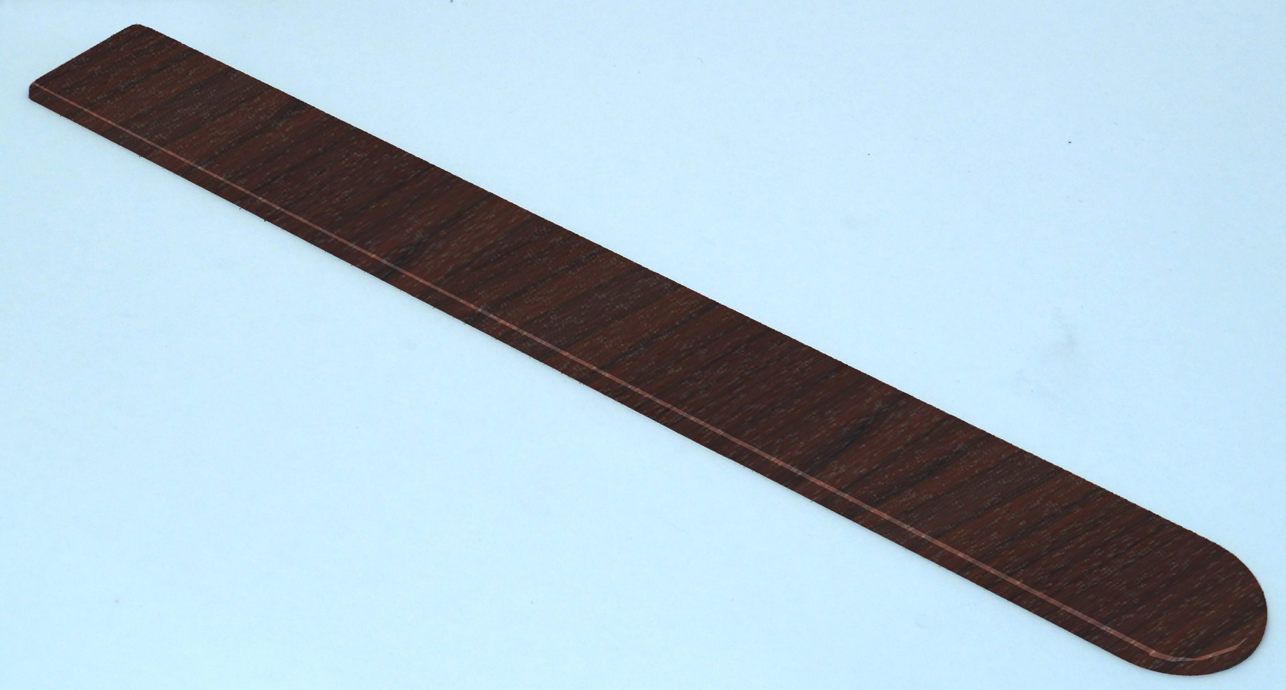 300mm Long Hooknose Window Board End Cap Rosewood Grained