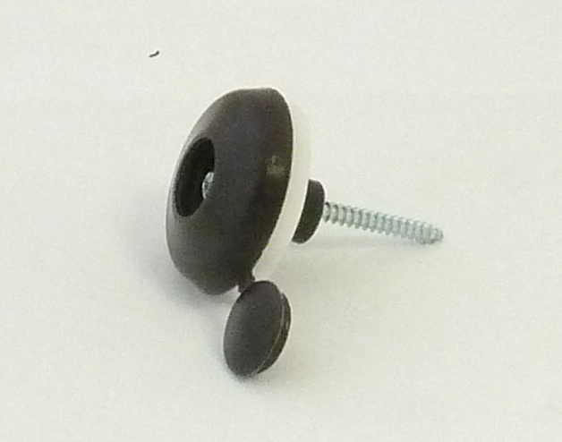 16mm Polycarbonate Sheet Fixing Buttons Pack of 10 Brown