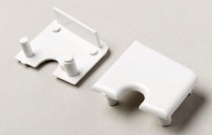 Pair of Endcaps for 85mm Cill - White 70mm Platform