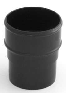 Black Downpipe Connector 68mm Round