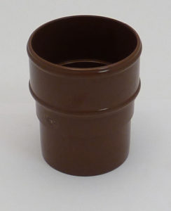 Brown Downpipe Connector 68mm Round