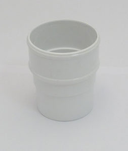 White Downpipe Connector 68mm Round