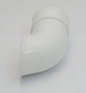 White Downpipe Shoe 68mm Round