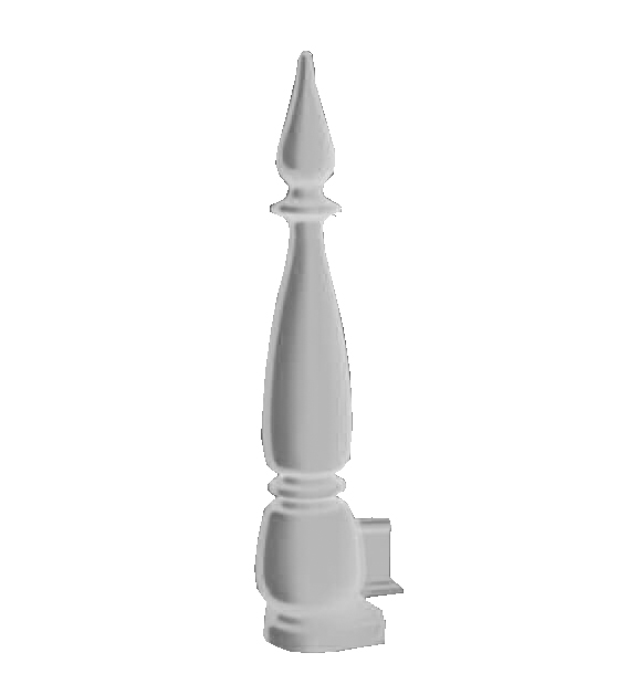 PVC Finial 350mm High White 