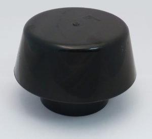 110 mm Soil Pipe Extract Cowl Black