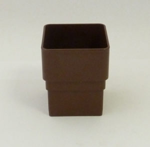 Brown Downpipe Connector 65mm Square
