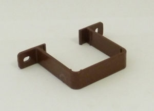 Brown Flush Fit Downpipe Bracket Square