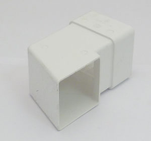White 112½ degree Downpipe Shoe 65mm Square