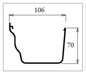 106mm C/Iron Style Ogee 4m Gutter