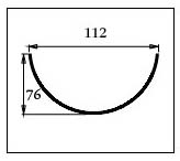 112mm Cast Iron Style Half Round 4m Gutter