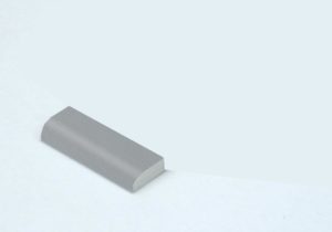 20mmx6mm Edge Fillet Grained Light (Silver) Grey RAL7001