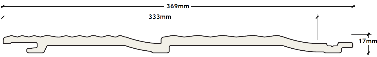 Fortex 333mm Double Shiplap Cladding - White 5m