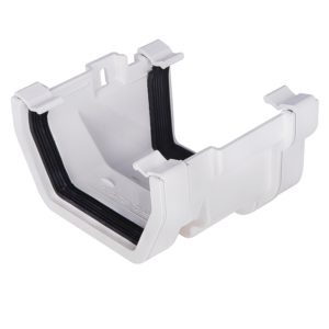 PVC Square Gutter to PVC Ogee Adaptor White