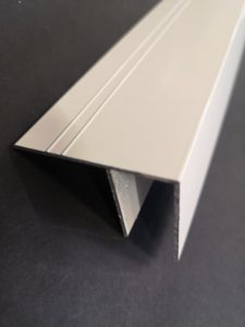 Aluminium 'F' Section 10mm x 3.0m White