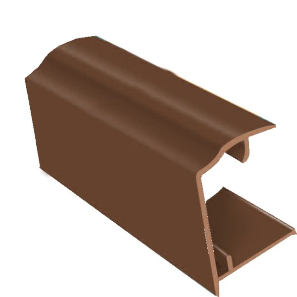 Alu End Closure 25mm x 2.1m Brown