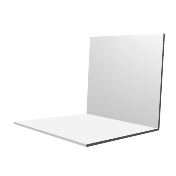 100 x 100 x 2mm x 5m Rigid PVC Angle Trim White