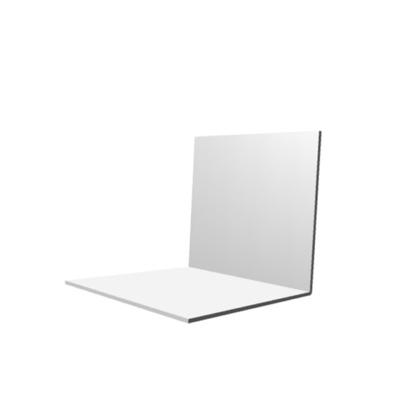 50 x 50 x 1.5mm x 5m Rigid PVC Angle Trim White