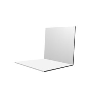 60 x 60mm x 2mm Rigid Angle White