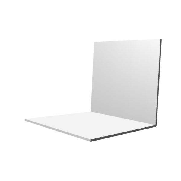 80 x 80 x 1.5mm x 5m Rigid PVC Angle Trim White