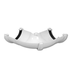 White Adjustable Gutter Angle Round 50 - 156