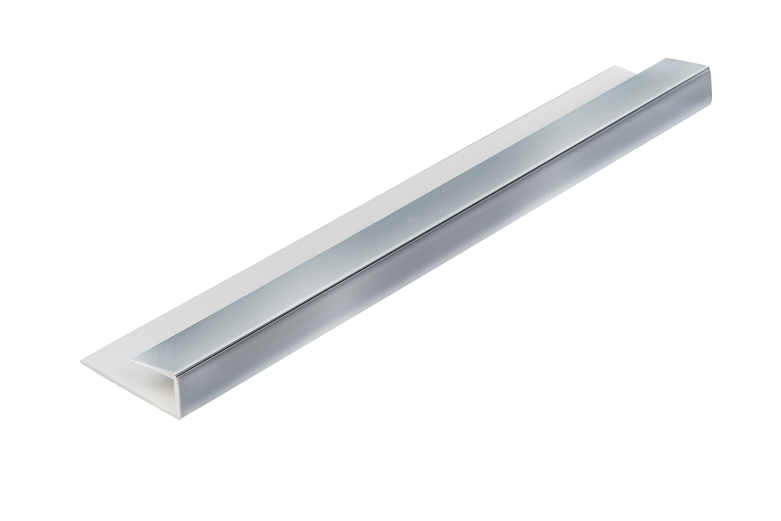 Zest Wall Panel End Cap Trim Chrome 5mm x 2.6m