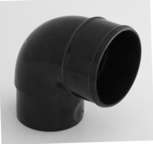 Black 92½ Downpipe Bend 68mm Round