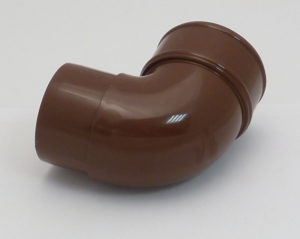 Brown 92½ Downpipe Bend 68mm Round