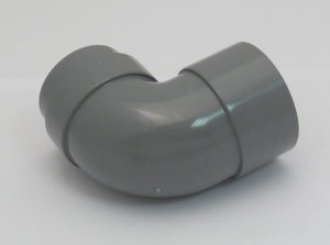 Light Grey 92½ Downpipe Bend 68mm Round