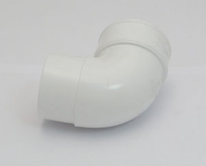 White 92½ degree Downpipe Bend 68mm Round