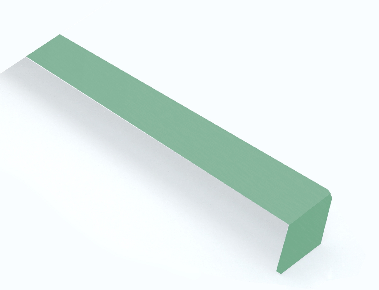 Square Fascia Corner 300mm Chartwell Green Grained