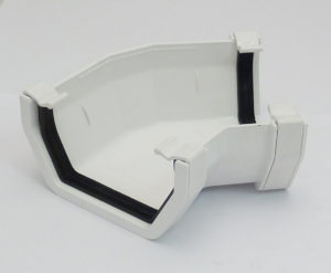 White 135 degree Gutter Angle 117mm Square