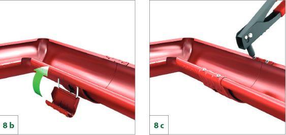 125mm Steel Half Round Gutter Union Galvanised