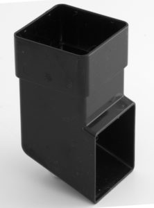 Black 112½ Downpipe Shoe 65mm Square