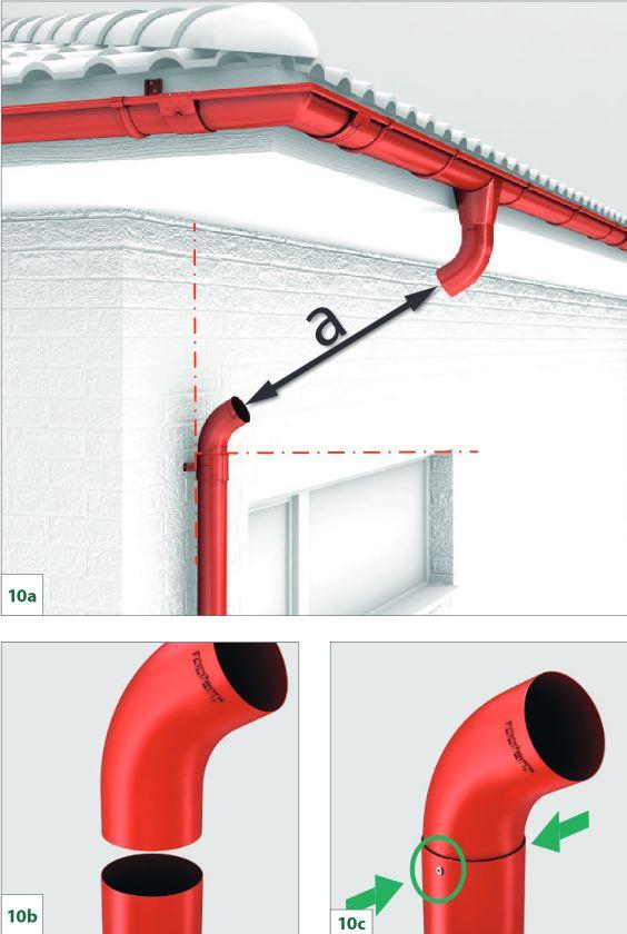 87mm Steel Round Downpipe 120 Degree Offset Bend Galvanised