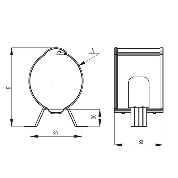 87mm Steel Round Downpipe Clip Black