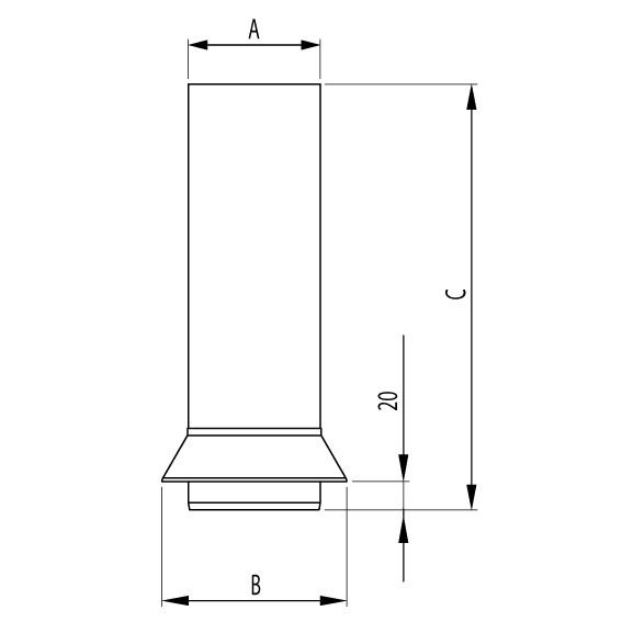 87mm Steel Round Downpipe Gully Connector Anthracite Grey