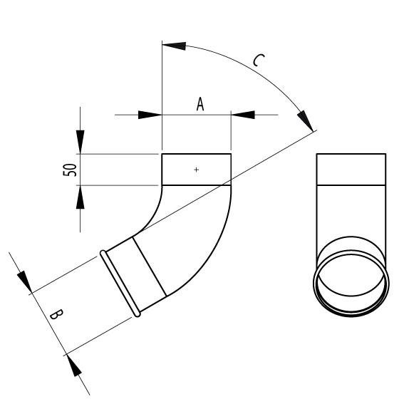 87mm Steel Round Downpipe Shoe Anthracite Grey