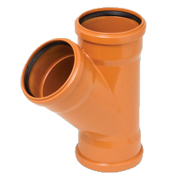 110mm Underground Drainage Triple Socket 45 Degree Y Branch