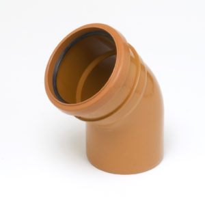 110mm Underground Drainage Single Socket 45 Degree Bend