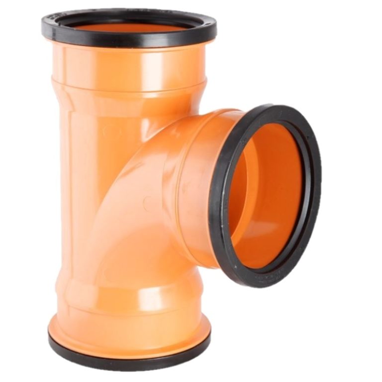 160mm Underground Drainage Triple Socket 90 Degree Branch