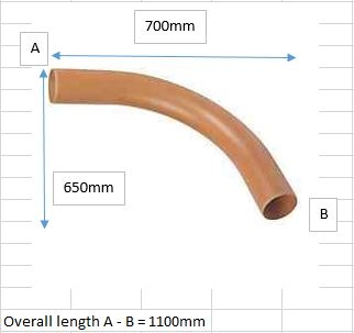 110mm Underground Drainage Plain End Long Radius Bend 90 Degree