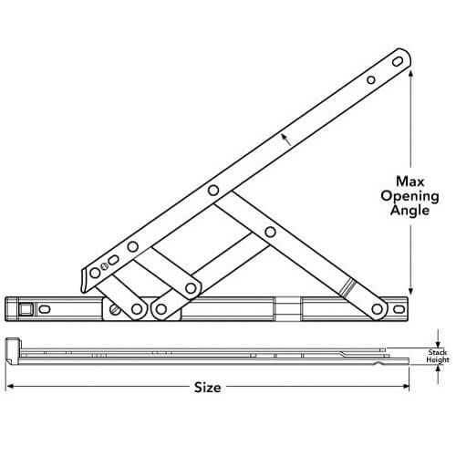 Versa Friction Stay Hinge Top Hung 10