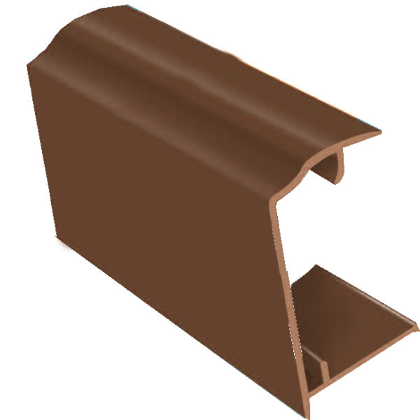 PVC Sheet End Closure 35mm x 2.1m Brown