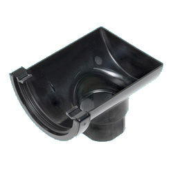 Black Stopend Outlet 112mm Round