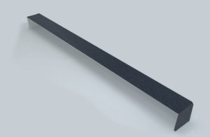 Square Fascia Corner Double Ended Dark Grey Textured 500mm