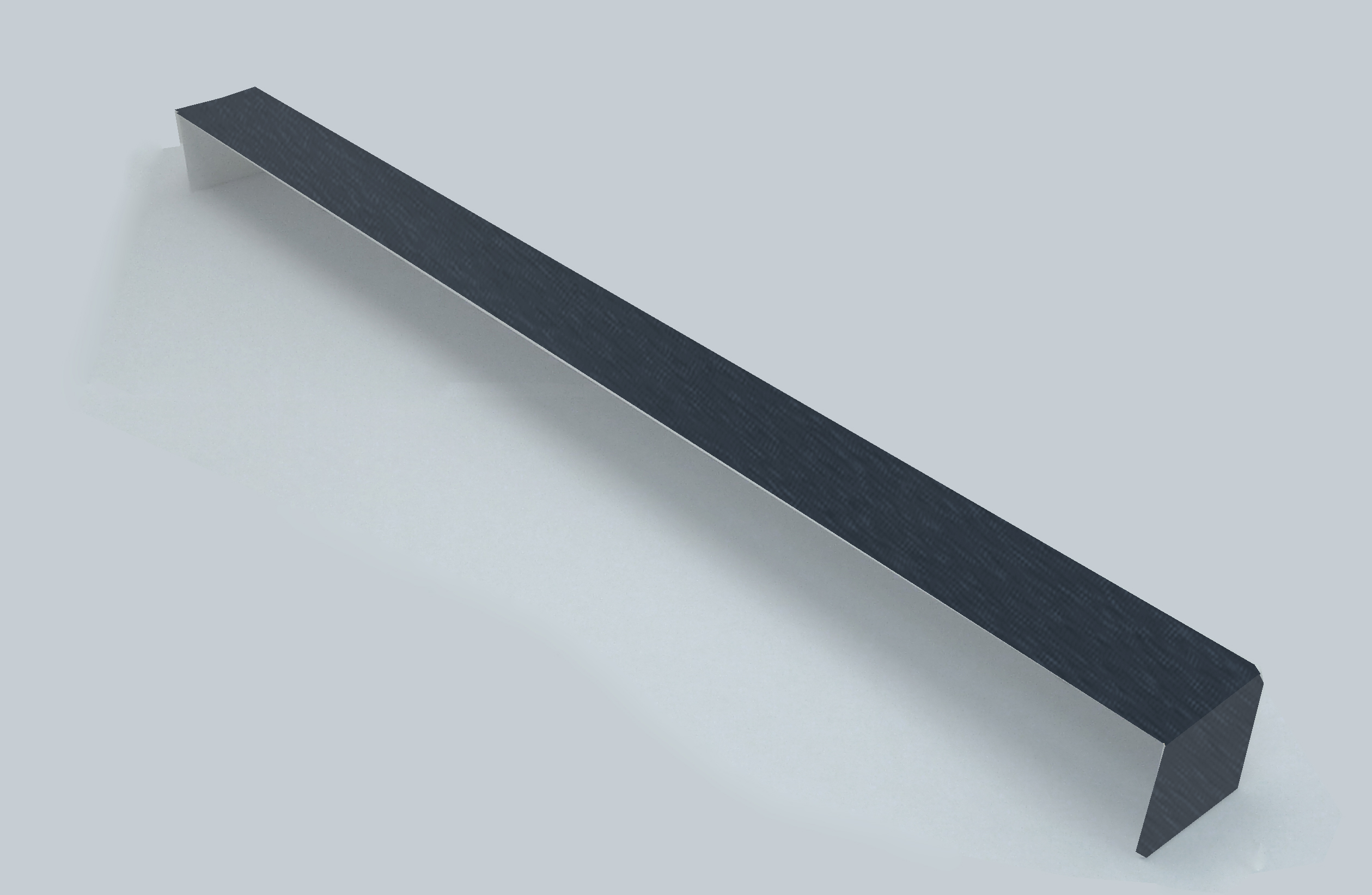 Square Double Ended Fascia Corner 500mm Anthracite Grey Grained RAL7016