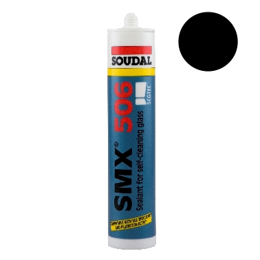 Soudal SMX 506 Self Cleaning Glass Sealant Black